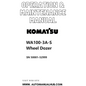 Komatsu WA100-3A-S Wheel Dozer Operation & Maintenance Manual SN 50001-52999 PDF