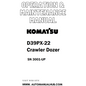 Komatsu D39PX-22 Crawler Dozer Operation & Maintenance Manual SN 3001-UP - PDF