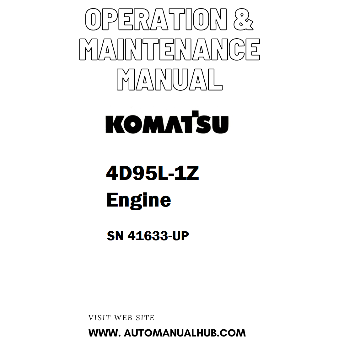 Komatsu 4D95L-1Z Engine Operation & Maintenance Manual SN 41633-UP - PDF