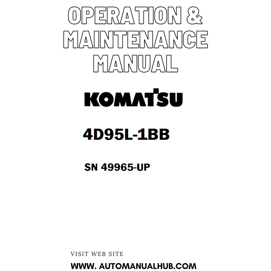 Komatsu 4D95L-1BB Operation & Maintenance Manual SN 49965-UP - PDF