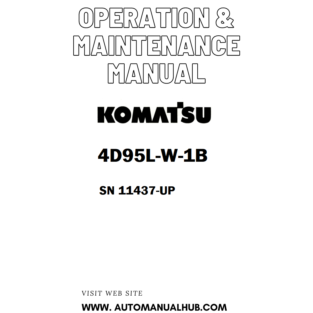 Komatsu 4D95L-W-1B Operation & Maintenance Manual SN 11437-UP - PDF