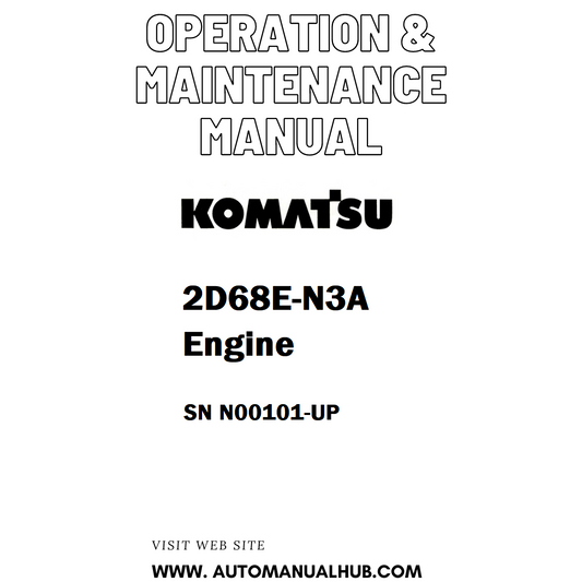 Komatsu 2D68E-N3A Engine Operation & Maintenance Manual SN N00101-UP - PDF