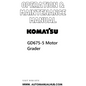 Komatsu GD675-5 Motor Grader Operation & Maintenance Manual - PDF