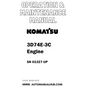 Komatsu 3D74E-3C Engine Operation & Maintenance Manual SN 01327-UP - PDF