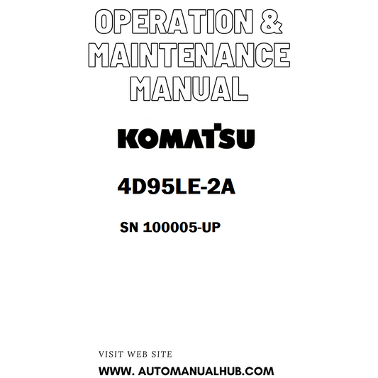 Komatsu 4D95LE-2A Operation & Maintenance Manual SN 100005-UP - PDF