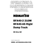Komatsu BFA40-2 210M BFA40-AS Rigid Dump Truck Operation & Maintenance Manual SN thru BZ - PDF