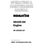Komatsu 4D105-5H Engine Operation & Maintenance Manual SN 106581-UP - PDF