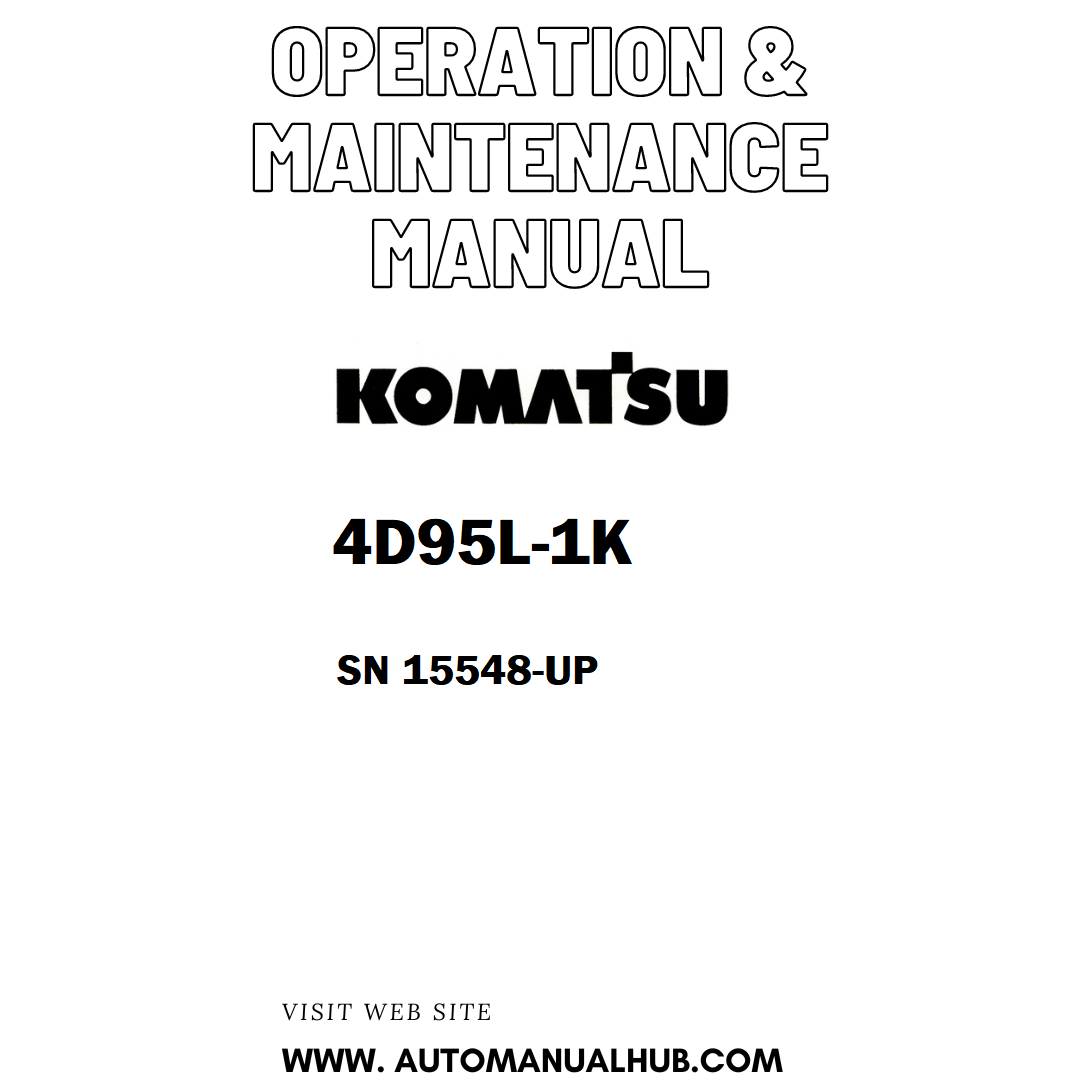 Komatsu 4D95L-1K Operation & Maintenance Manual SN 15548-UP - PDF