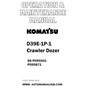Komatsu D39E-1P-1 Crawler Dozer Operation & Maintenance Manual SN P095501-P095871 - PDF 