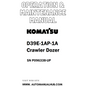 Komatsu D39E-1AP-1A Crawler Dozer Operation & Maintenance Manual SN P096338-UP - PDF