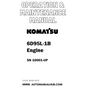 Komatsu 6D95L-1B Engine Operation & Maintenance Manual SN 10001-UP - PDF
