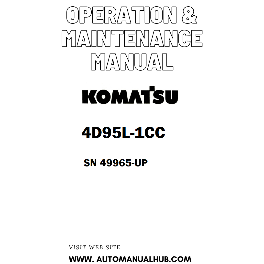 Komatsu 4D95L-1CC Operation & Maintenance Manual SN 49965-UP - PDF