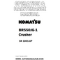 Komatsu BR550JG-1 Crusher Operation & Maintenance Manual SN 1001-UP - PDF