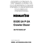 Komatsu D32E-1A P-1A Crawler Dozer Operation & Maintenance Manual SN P076093-UP - PDF
