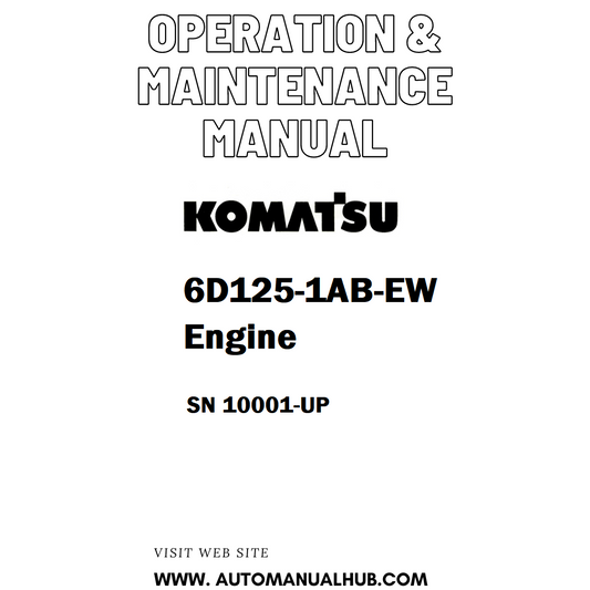 Komatsu 6D125-1AB-EW Engine Operation & Maintenance Manual SN 10001-UP - PDF