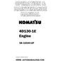 Komatsu 4D130-1E Engine Operation & Maintenance Manual SN 10544-UP - PDF