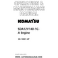 Komatsu SDA12V140-1C-A Engine Operation & Maintenance Manual SN 10001-UP PDF