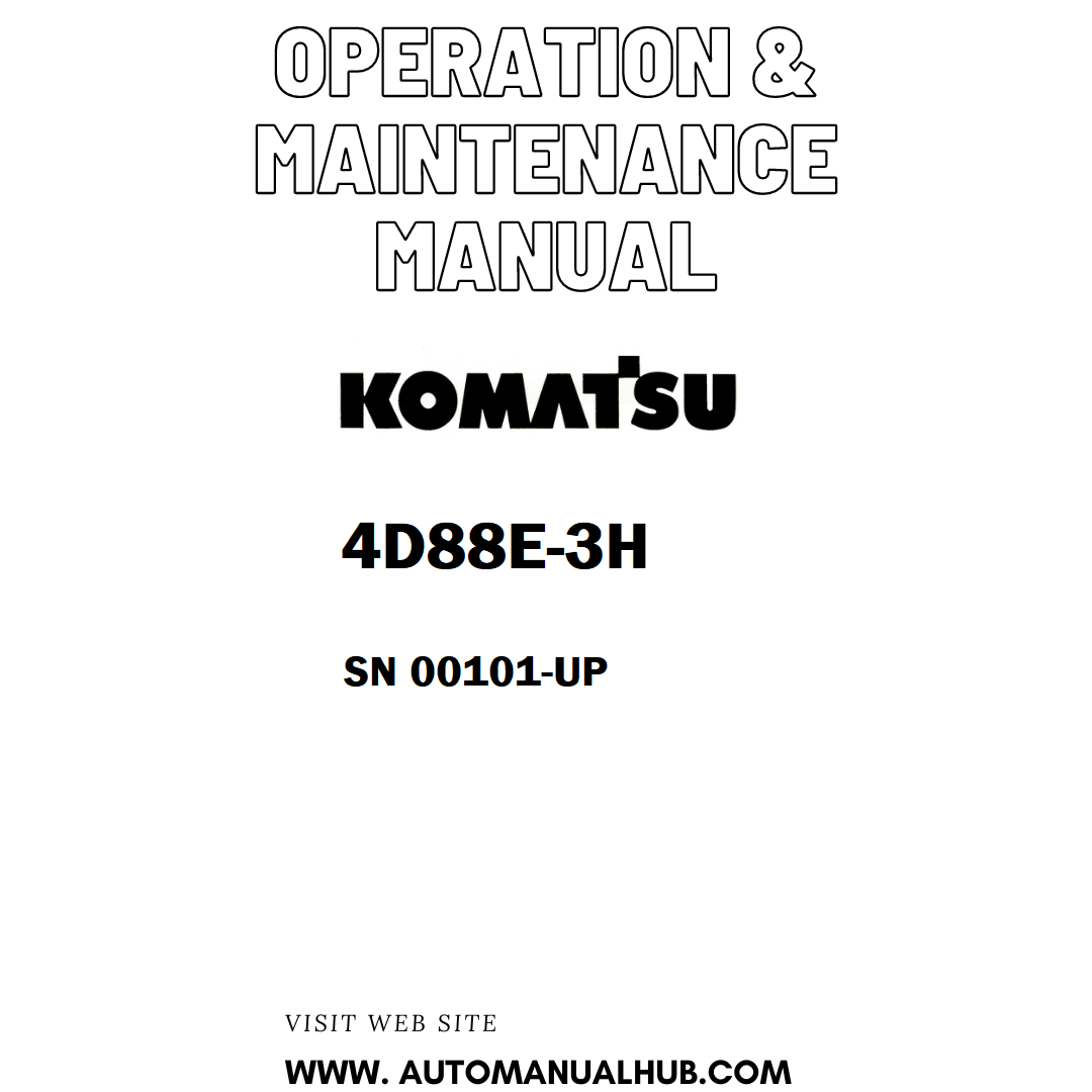 Komatsu 4D88E-3H Operation & Maintenance Manual SN 00101-UP - PDF