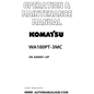 Komatsu WA180PT-3MC Operation & Maintenance Manual SN A88001-UP PDF