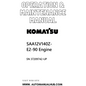Komatsu SAA12V140Z-E2-90 Engine Operation & Maintenance Manual SN 37209742-UP PDF