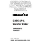 Komatsu D39E-1P-1 Crawler Dozer Operation & Maintenance Manual SN P095872-P096337 - PDF