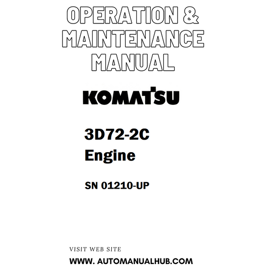 Komatsu 3D72-2C Engine Operation & Maintenance Manual SN 01210-UP - PDF