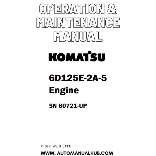 Komatsu 6D125E-2A-5 Engine Operation & Maintenance Manual SN 60721-UP - PDF