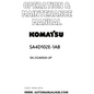 Komatsu SA4D102E-1AB Operation & Maintenance Manual SN 21240928-UP PDF