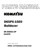 Komatsu D65PX-15E0 Bulldozer Parts Manual SN 69001-UP (ecot3) - PDF