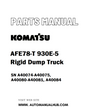 Komatsu AFE78-T 930E-5 Rigid Dump Truck Parts Manual SN A40074-A40075, A40080-A40081, A40084 - PDF