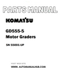 Komatsu GD555-5 Motor Graders Parts Manual SN 55001-UP - PDF
