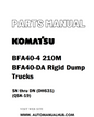 Komatsu BFA40-4 210M BFA40-DA Rigid Dump Trucks Parts Manual SN thru DN (DH631) (QSK-19) - PDF
