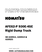 Komatsu AFE62-P 930E-4SE Rigid Dump Truck Parts Manual SN A30911, A30914 & A30925 - PDF 