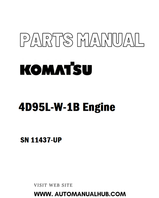 Komatsu 4D95L-W-1B Engine Parts Manual SN 11437-UP - PDF