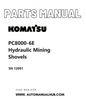 Komatsu PC8000-6E Hydraulic Mining Shovels Parts Manual SN 12081 PDF