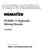 Komatsu PC4000-11 Hydraulic Mining Shovels Parts Manual SN 08258 PDF