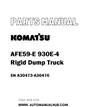 Komatsu AFE59-E 930E-4 Rigid Dump Truck Parts Manual SN A30473-A30476 - PDF