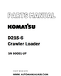 Komatsu D21S-6 Crawler Loader Parts Manual SN 60001-UP - PDF