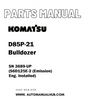 Komatsu D85P-21 Bulldozer Parts Manual SN 3689-UP (S6D125E-2 (Emission) Eng. Installed) - PDF