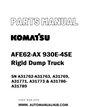 Komatsu AFE62-AX 930E-4SE Rigid Dump Truck Parts Manual SN A31762-A31763, A31769, A31771, A31773 & A31786-A31789 - PDF 