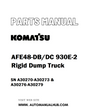 Komatsu AFE48-DB/DC 930E-2 Rigid Dump Truck Parts Manual SN A30270-A30273 & A30276-A30279 - PDF