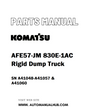 Komatsu AFE57-JM 830E-1AC Rigid Dump Truck Parts Manual SN A41048-A41057 & A41060 - PDF 
