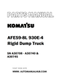 Komatsu AFE59-8L 930E-4 Rigid Dump Truck Parts Manual SN A30708 - A30740 & A30745 - PDF 