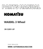 Komatsu WA800L-3 Wheel loader Parts Manual SN 52001-UP PDF