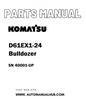 Komatsu D61EX1-24 Bulldozer Parts Manual SN 40001-UP - PDF
