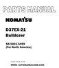 Komatsu D37EX-21 Bulldozer Parts Manual SN 5001-5499 (For North America) - PDF