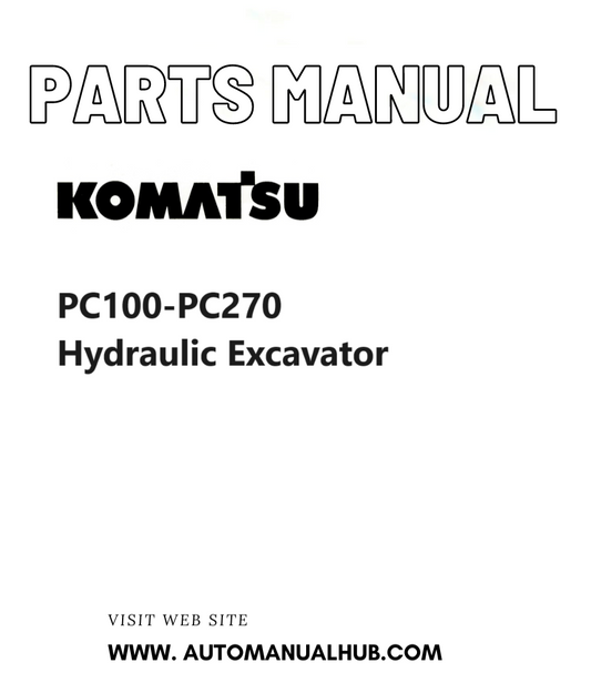 Komatsu PC100-PC270 Hydraulic Excavator Parts Manual PDF