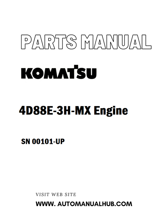 Komatsu 4D88E-3H-MX Engine Parts Manual SN 00101-UP - PDF