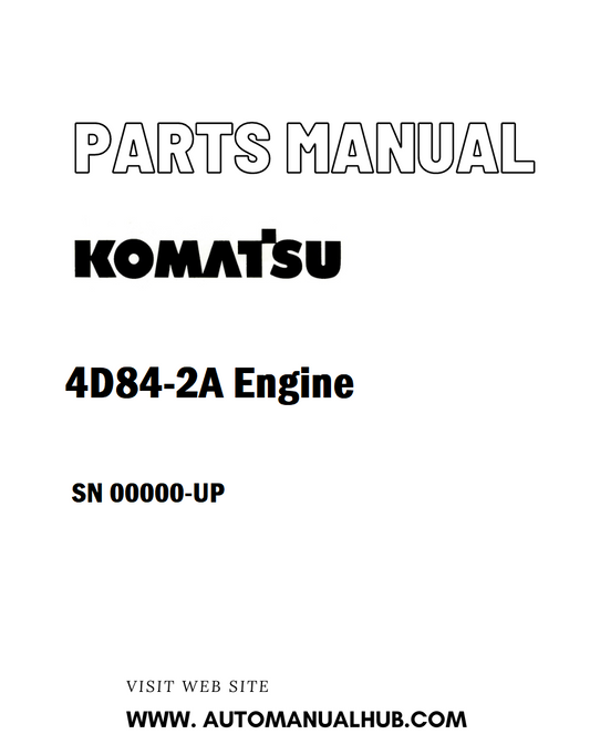 Komatsu 4D84-2A Engine Parts Manual SN 00000-UP - PDF