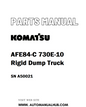 Komatsu AFE84-C 730E-10 Rigid Dump Truck Parts Manual SN A50021 - PDF